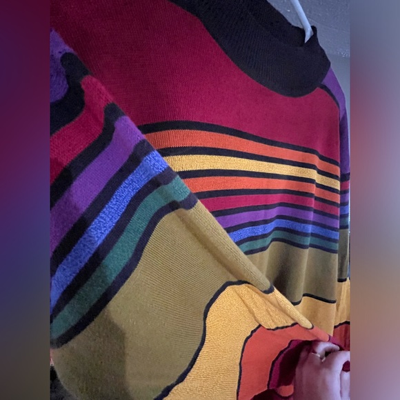 Rainbow vintage sweatshirt sz Large - Picture 3 of 8